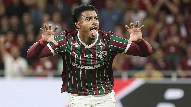 John Kennedy comemora gol em Fluminense x Flamengo (Lucas Merçon/ Fluminense FC)