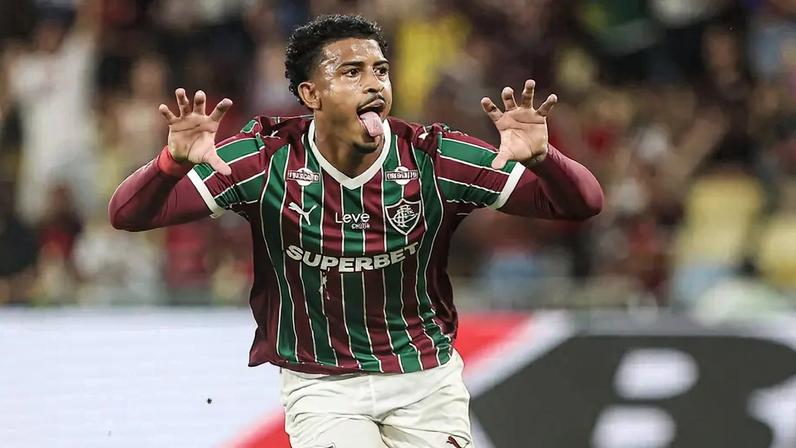 John Kennedy comemora gol em Fluminense x Flamengo (Lucas Merçon/ Fluminense FC)