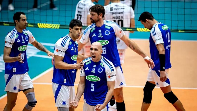 Sada Cruzeiro x Vôlei Guarulhos BateuBet nas quartas da Copa Brasil de vôlei 2026 (Foto: Agência i7/Sada Cruzeiro)