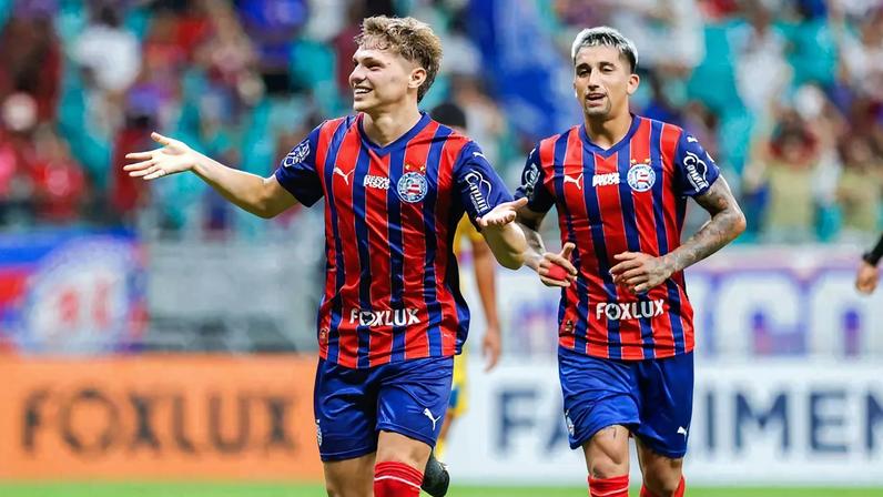 Dell comemora gol do Bahia contra o Porto, pelo Campeonato Baiano (Foto: Márcio José/ Agif/Gazeta Press)
