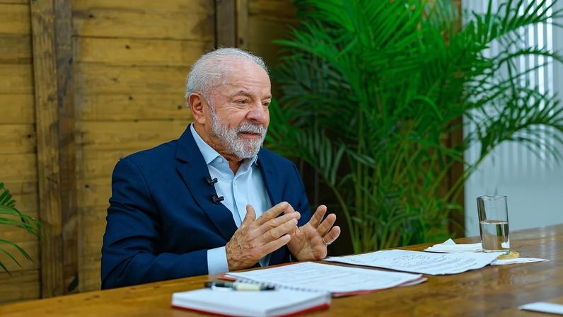 Presidente da República, Luiz Inácio Lula da Silva, durante entrevista para TV Aratu. Salvador - BA. Foto: Ricardo Stuckert / PR
