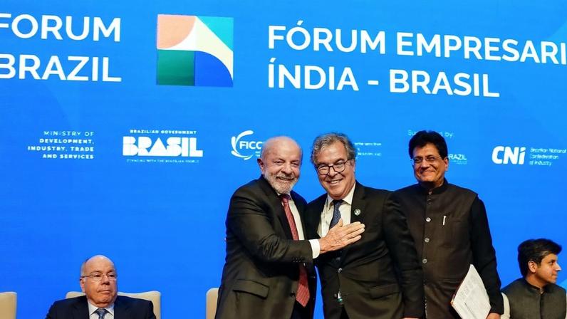 Nova Delhi, 21/02/2026 - Presidente da República Luís Inácio Lula da Silva, durante Sessão de encerramento do Encontro Empresarial Brasil-Índia. Foto: Ricardo Stuckert/PR