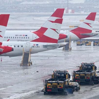 Paralisação de voos em Viena causada pela neve é estendida até 11:00 GMT