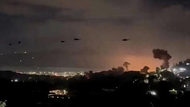 Vários vídeos de moradores de Caracas mostraram helicópteros sobrevoando e explosões na capital da Venezuela e arredores. — Foto: REUTERS