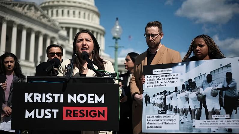 Kristi Noem se reúne com democrata em reunião tensa sobre ICE