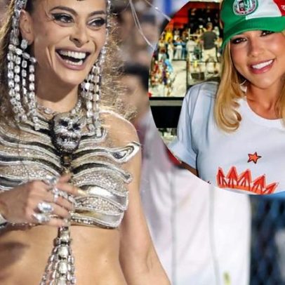 Juliana Paes recebe elogios de Virgínia Fonseca em ensaio de Carnaval