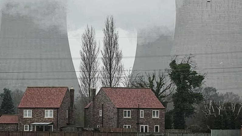Three towers of the Drax power station