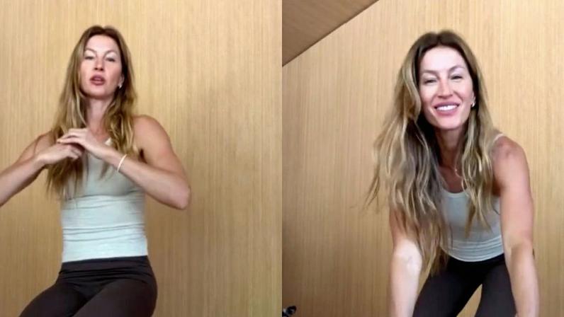Gisele Bündchen revela exercícios rápidos para barriga tonificada após parto