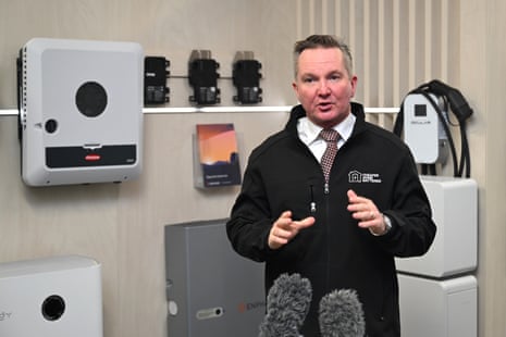 The energy minister, Chris Bowen, told parliament that more than 218,000 home batteries had been installed under the federal government’s subsidy scheme.