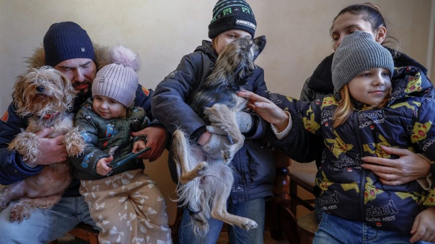 The Wider Image: A young Kyiv family adapts to beat the freeze as Russian attacks