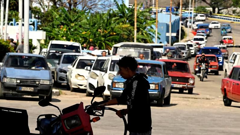 Gasolinera en La Habana, este jueves.