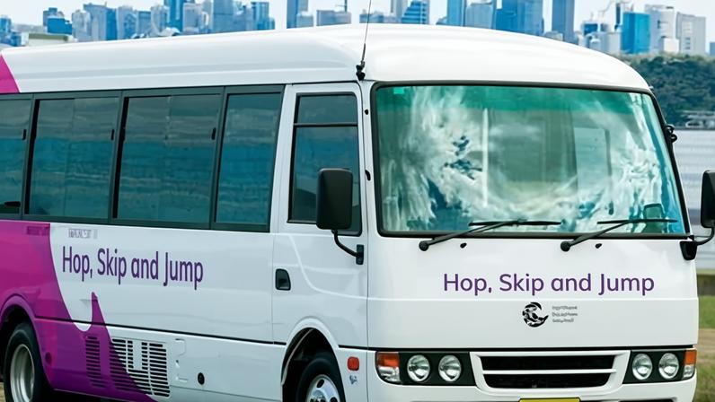 The Hop, Skip and Jump bus in Sydney’s northern beaches is asking passengers to ‘dress appropriately’. Photograph: Northern Beaches Council