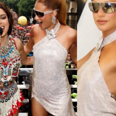 Marina Ruy Barbosa desfila look prateado no Bloco da Anitta 2026