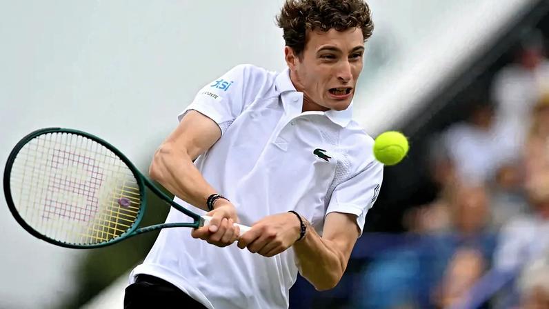 O francês Ugo Humbert foi derrotado em Montpelier (Reprodução)