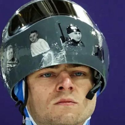 Atletas ucranianos de luge prestam homenagem a compatriota desclassificado