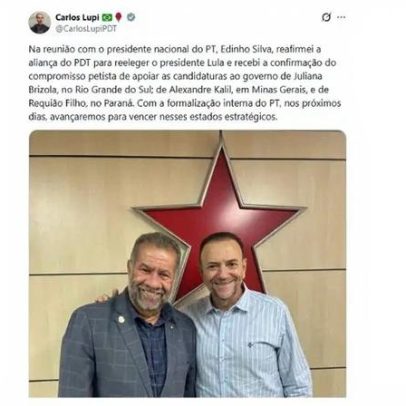 Edinho Silva nega aliança entre PT e PDT em Minas após anúncio de Lupi