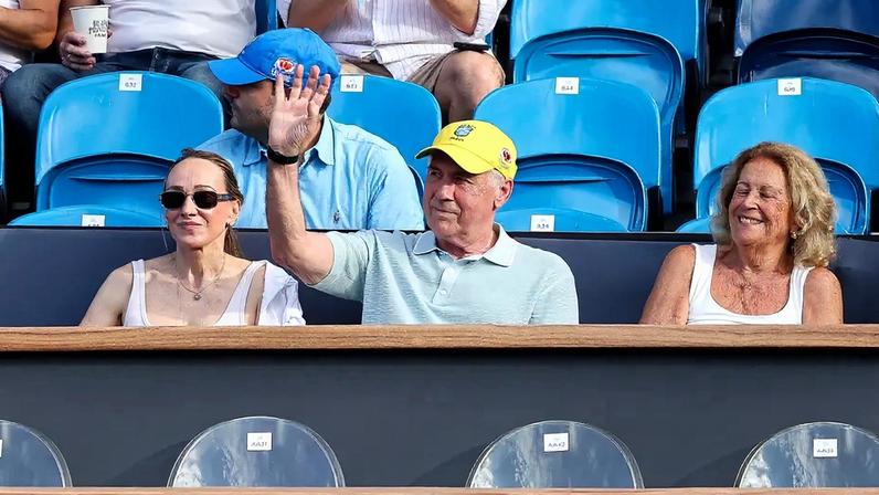 Técnico da Seleção Brasileira, Carlo Ancelotti presente no Rio Open sob pedidos de Neymar (Foto: Divulgação / Rio Open)
