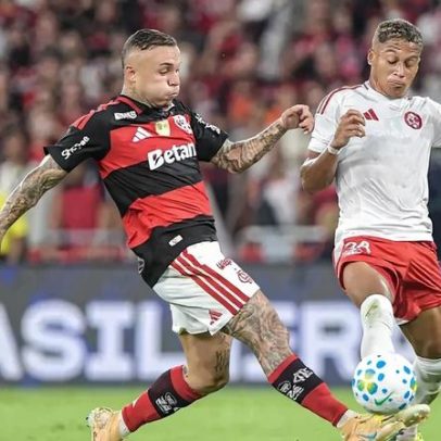 Internacional sai na frente, Flamengo reage e empata no Brasileirão