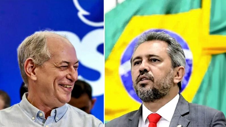 Ciro Gomes, segundo pesquisas, é o principal obstáculo para a reeleição de Elmano de Freitas no Ceará. Fotos: Reprodução/Redes Sociais