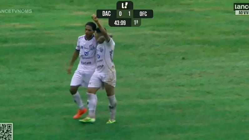 Danilinho abriu o placar para o Operário-MS contra o Dourados, pelo Campeonato Sul-Mato-Grossense (Foto: Lance!TV)