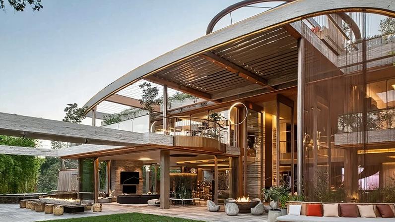 Arquitetura como escultura eleva mansão em Bel Air a US$ 135 milhões