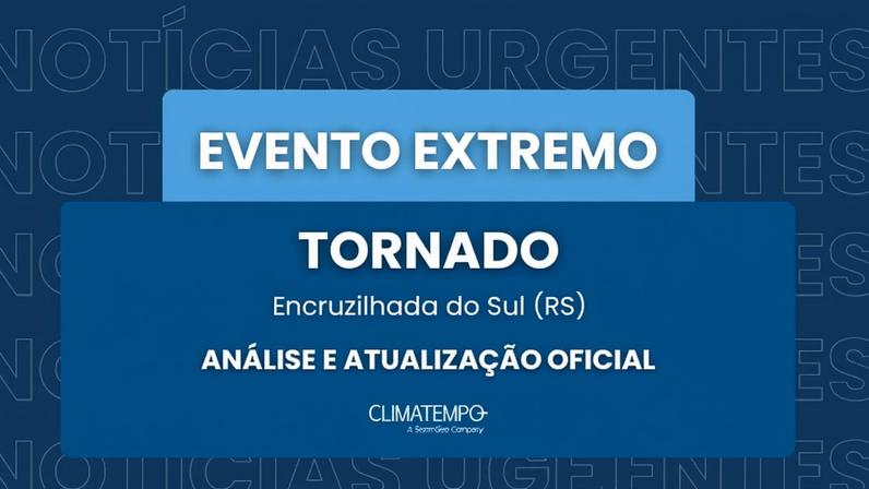 Tornado é registrado em Encruzilhada do Sul (RS) no domingo (15)
