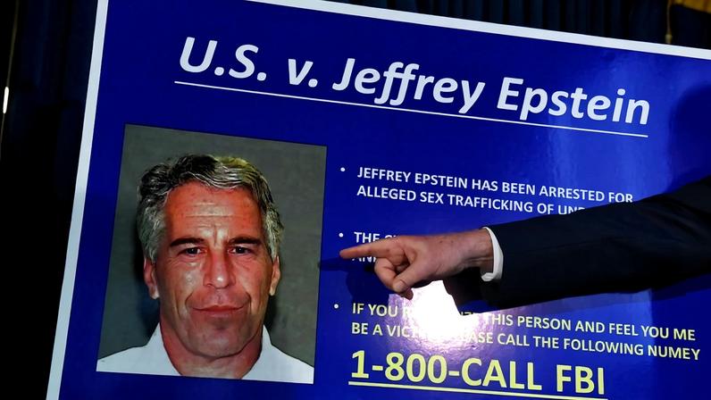 Geoffrey Berman, the U.S. attorney for the Southern District of New York, announces charges against Jeffrey Epstein in New York City on July 8, 2019.