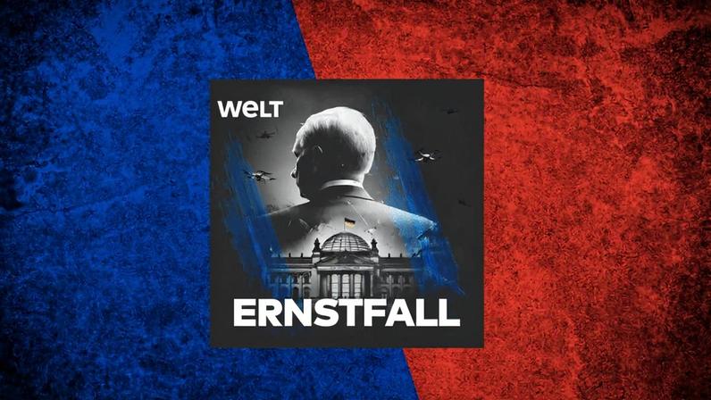 The podcast logo for *Ernstfall* from *Die Welt*. Welt logo