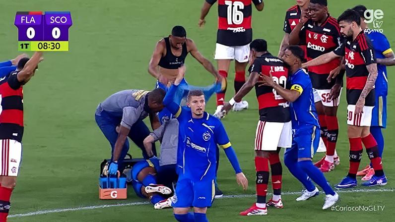 Jogador teve uma convulsão em campo contra o Flamengo