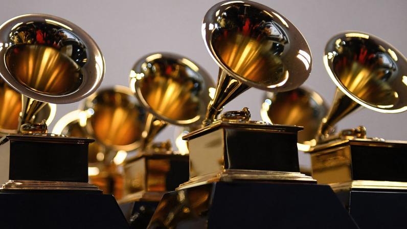 Grammy Award trophies.