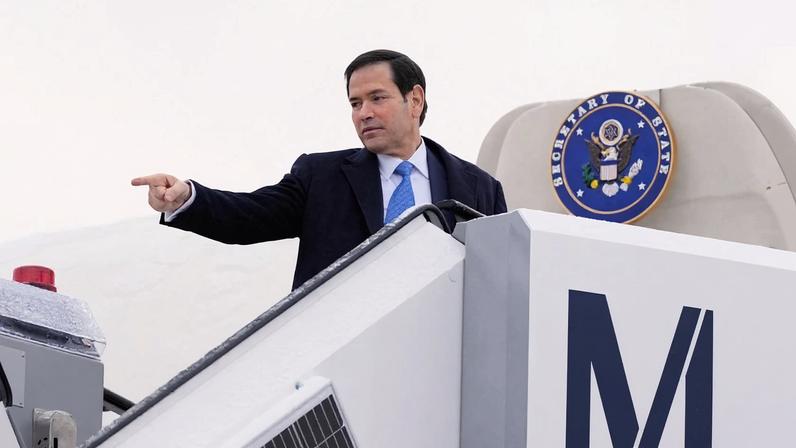 U.S. Secretary of State Marco Rubio departs Munich after attending the Munich Security Conference on Feb. 15.