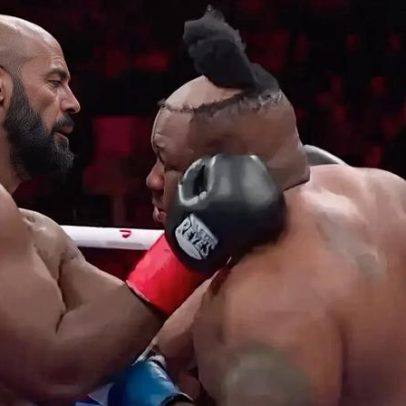 Boxeador recebe soco, perde peruca, mas vence duelo