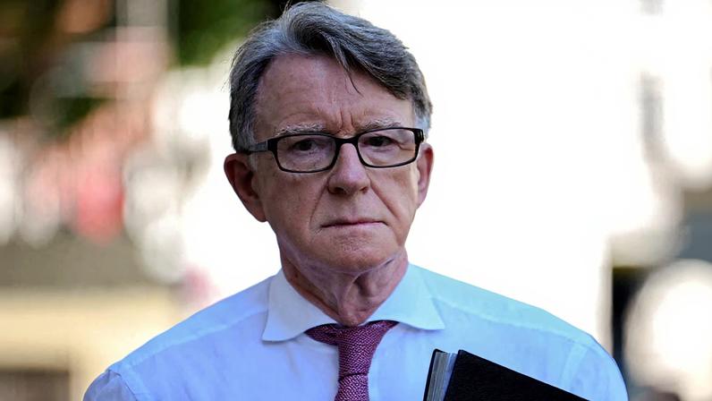Peter Mandelson, who was at the time British Ambassador to the United States, walks on the day British Prime Minister Keir Starmer held an emergency Cobra meeting, in London, Britain, June 18, 2025.