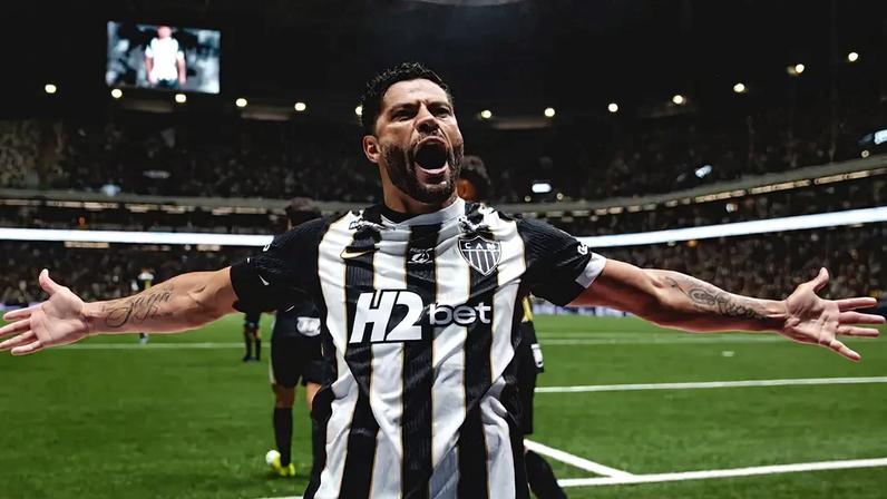 Hulk comemora gol no clássico (Foto: Pedro Souza / Atlético-MG)