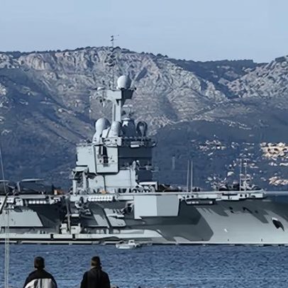 Drone interceptado perto do porta-aviões francês Charles de Gaulle na Suécia