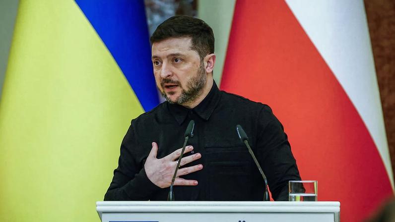 Ukrainian President Zelenskiy and Polish PM Tusk meet in Kyiv