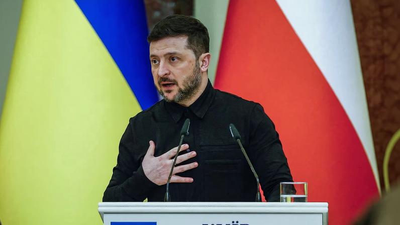 Ukrainian President Zelenskiy and Polish PM Tusk meet in Kyiv