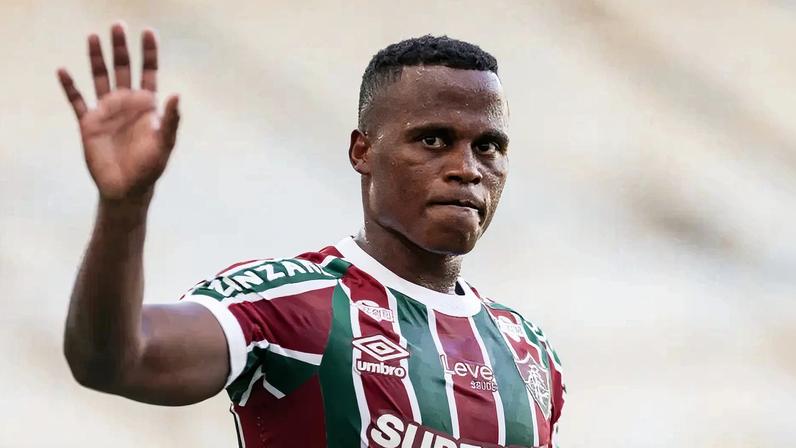 Jhon Arias durante vitória do Fluminense sobre o Nova Iguaçu, pelo Campeonato Carioca