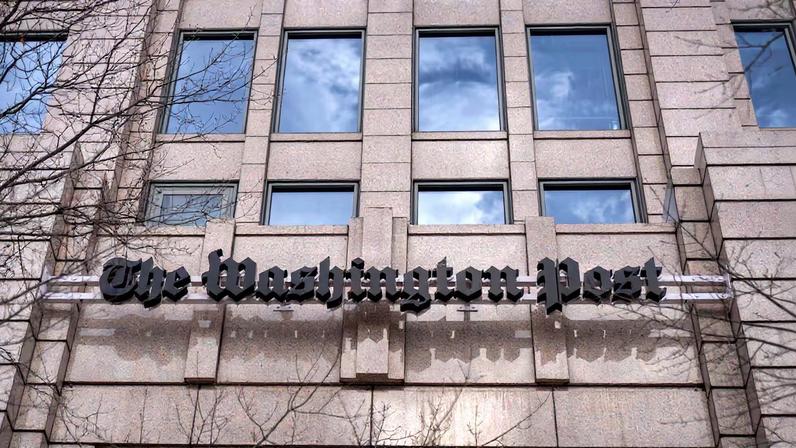 Fachada del rotativo estadounidense The Washington Post, en su sede de la ciudad de Washington.