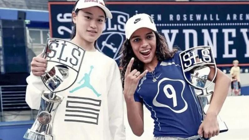 Liz Akama e Rayssa Leal, respectivamente, segundo e primeiro lugar