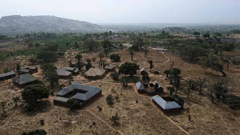 A drone view of Kurmin Wali, where churches were attacked by gunmen and worshippers were kidnapped, in Kurmin Wali, Kaduna, Nigeria, January 20, 2026. REUTERS/Nuhu Gwamna