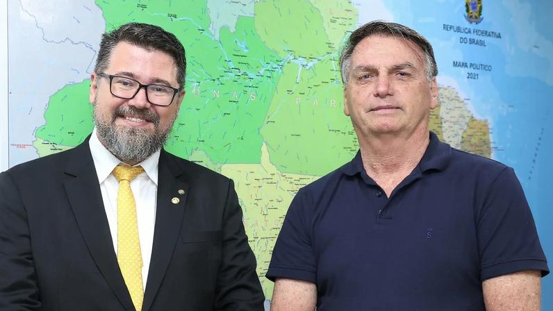 Jair Bolsonaro declarou apoio a Marcos Pollon ao Senado por Mato Grosso do Sul em carta divulgada por Michelle Bolsonaro (Foto: Beto Barata/ PL)