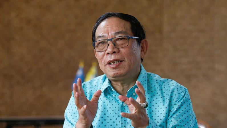 General Yawd Serk, Chairman of the Restoration Council of Shan State (RCSS/SSA), talks during an interview with Reuters in Chiang Mai, Thailand March 27, 2021.
