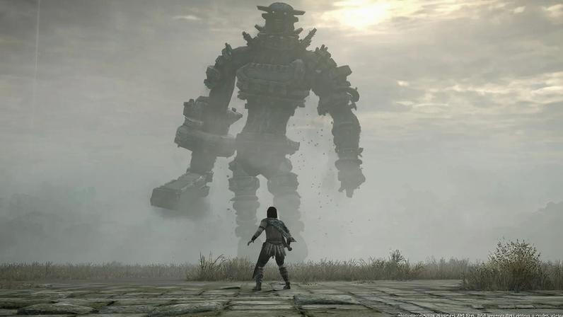 A screenshot from Shadow of the Colossus.