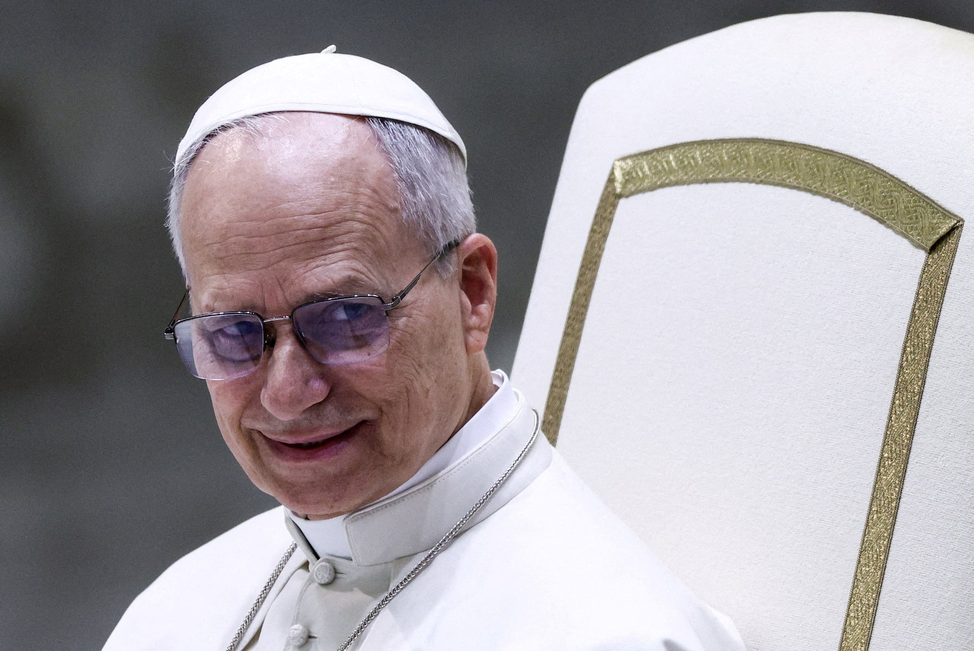 Pope Leo XIV attends the weekly general audience at the Paul VI hall at the Vatican, January 28, 2026.