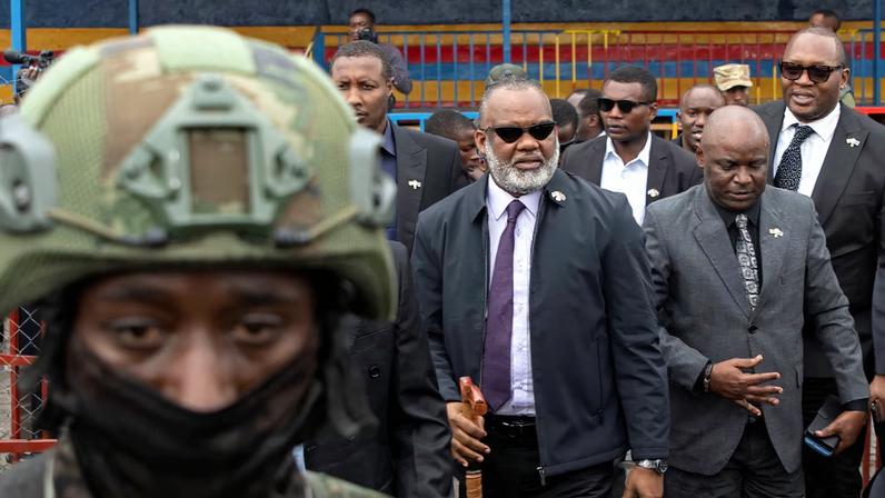 Funeral ceremony of the victims who died in a drone strike in Masisi territory, in Goma