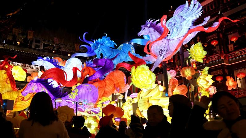 Lantern installations at Yuyuan Garden ahead of the Lunar New Year, which will welcome the Year of the Horse, in Shanghai, China February 10, 2026. REUTERS/Chenxi Yang