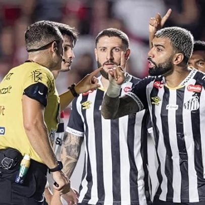 Dublador revela o que Gabigol discutiu com árbitro no SP x Santos