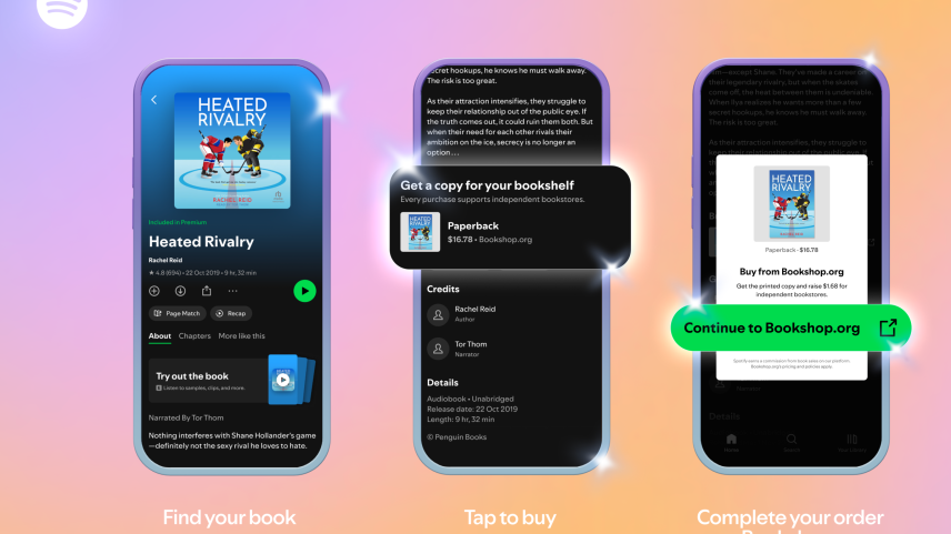 Spotify fecha parceria com Bookshop.org para vender livros físicos