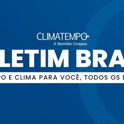 Temporais no Sul e Sudeste e chuva forte avança pelo CO e NE